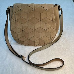 Welden crossbody suede bag Escapade taupe w/dust bag